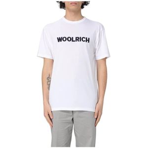 Woolrich, Heren, Tops, Wit, Maat: XL Wol,