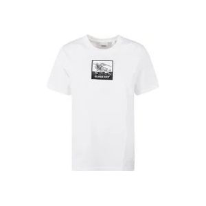Burberry Klassieke Collectie T-shirts en Polos , White , Dames , Maat: M