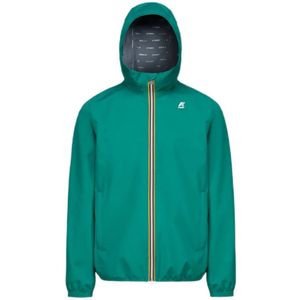 K-Way, Heren, Jassen, Groen, Maat: 3XL Nylon,