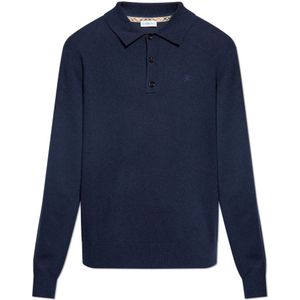 Burberry, Heren, Truien, Blauw, Maat: L Kasjmier,