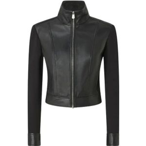 Pinko, Dames, Jassen, Zwart, Maat: S Katoen,