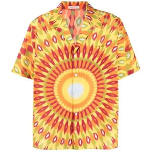Valentino, Heren, Overhemden, Geel, Maat: S Katoen,