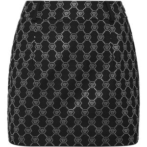 Philipp Plein, Dames, Rokken, Zwart, Maat: XL Wol,