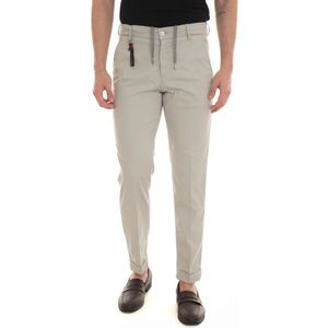 Marco Pescarolo, Heren, Broeken, Beige, Maat: M Katoen,