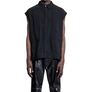 Rick Owens, Heren, Overhemden, Zwart, Maat: L Katoen,