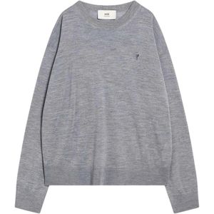 Ami Paris, Heren, Truien, Grijs, Maat: 2XL