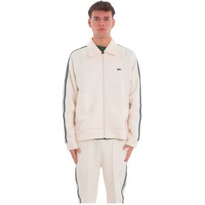 Lacoste, Heren, Sweatshirts & Hoodies, Wit, Maat: XL Katoen,