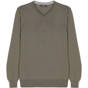 Peserico, Heren, Sweatshirts & Hoodies, Groen, Maat: L Katoen,