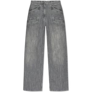 Iro, Dames, Jeans, Grijs, Maat: XL Katoen,