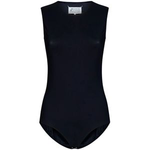 Maison Margiela, Dames, Tops, Zwart, Maat: 2XS Jersey,