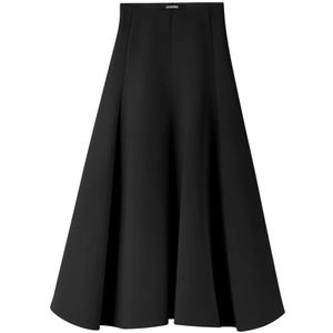 Jacquemus, Dames, Rokken, Zwart, Maat: 3XS Viscose,