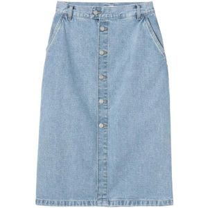 Carhartt Wip, Dames, Rokken, Blauw, Maat: XS Denim,