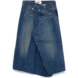 Junya Watanabe, Dames, Rokken, Blauw, Maat: S Denim,