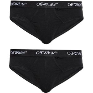 Off White, Heren, Ondergoed, Zwart, Maat: L Katoen,