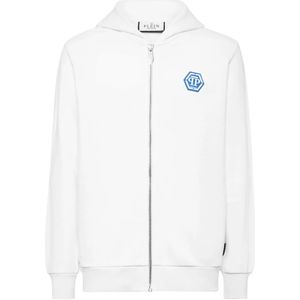 Philipp Plein, Heren, Sweatshirts & Hoodies, Wit, Maat: M Katoen,