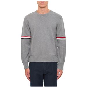 Thom Browne, Heren, Truien, Grijs, Maat: S Katoen,