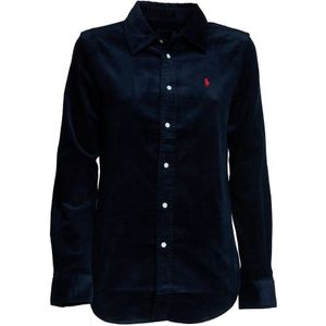 Polo Ralph Lauren, Dames, Blouses & Shirts, Blauw, Maat: XS Leer,