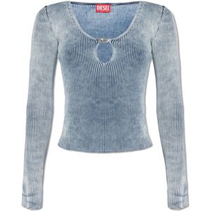 Diesel, Dames, Tops, Blauw, Maat: 2XS Katoen,