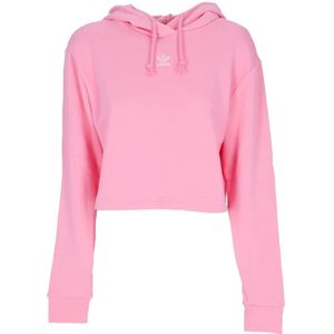 Adidas, Dames, Sweatshirts & Hoodies, Roze, Maat: 2XL Katoen,