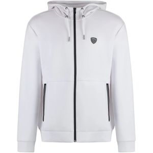 Emporio Armani Ea7, Heren, Sweatshirts & Hoodies, Wit, Maat: 2XL Viscose,