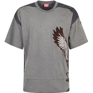 Diesel, Heren, Tops, Grijs, Maat: M