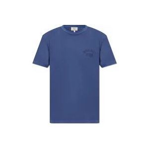 Woolrich T-shirt met logo , Blue , Heren , Maat: M