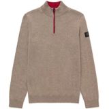 Ecoalf - Gebreide Trui - Bruin - Heren - Zip-Up