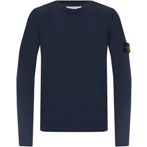 Stone Island, Heren, Truien, Blauw, Maat: XL Katoen,
