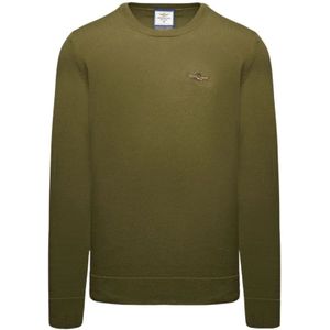 Aeronautica Militare, Heren, Truien, Groen, Maat: S Katoen,
