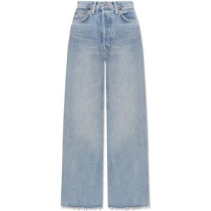 Re/Done, Dames, Jeans, Blauw, Maat: W30 Katoen,