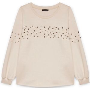 Fiorella Rubino, Dames, Sweatshirts & Hoodies, Beige, Maat: S
