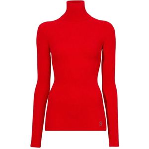 Proenza Schouler, Dames, Truien, Rood, Maat: M Viscose,
