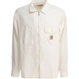 Carhartt Wip, Heren, Jassen, Wit, Maat: M Katoen,