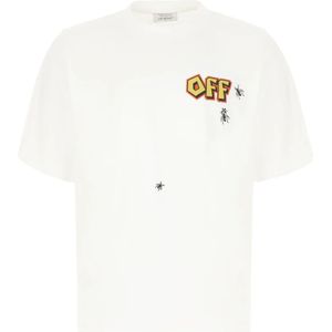 Off White, Heren, Tops, Wit, Maat: L Katoen,