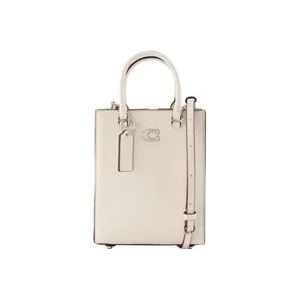 Coach Witte Leren Trainer Tote , White , Dames , Maat: ONE Size