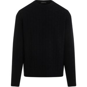 Prada, Heren, Truien, Blauw, Maat: M Wol,