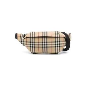 Burberry Vintage Check Leren Heuptas , Beige , Heren , Maat: ONE Size