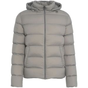 Herno, Heren, Jassen, Grijs, Maat: XL Leer,