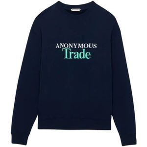 JW Anderson, Heren, Sweatshirts & Hoodies, Blauw, Maat: XS Katoen,