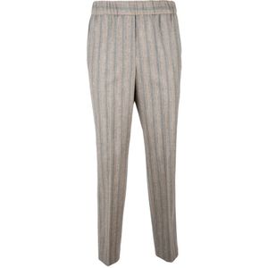 Peserico, Dames, Broeken, Grijs, Maat: M