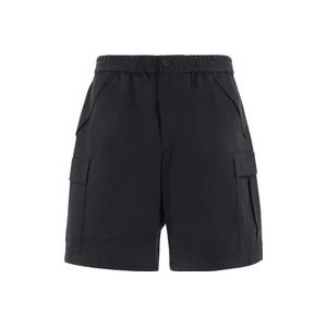 Burberry Zwarte Bermuda Shorts - Regular Fit - Geschikt voor Warm Weer - 100% Katoen , Black , Heren , Maat: M