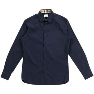 Burberry - Sherfield Overhemd - Navy - Katoen - Lange Mouwen