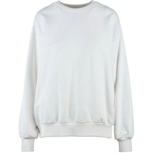 Elisabetta Franchi, Dames, Sweatshirts & Hoodies, Wit, Maat: S Katoen,