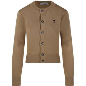 Ami Paris - Wollen Vest - Beige - Dames - Wol