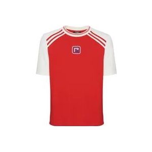 Balmain Retro PB T-shirt , Red , Heren , Maat: XL