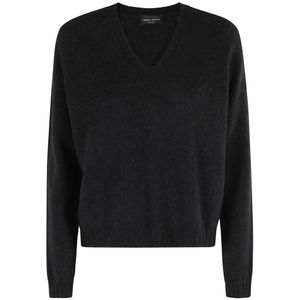 Roberto Collina, Dames, Truien, Zwart, Maat: S Wol,