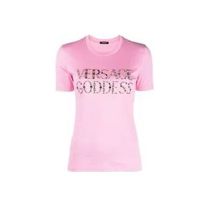 Versace T-Hemden , Pink , Dames , Maat: 3XS