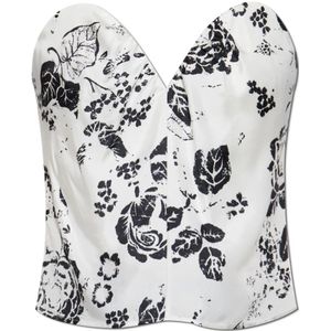 Max Mara, Dames, Tops, Wit, Maat: S Zijde,