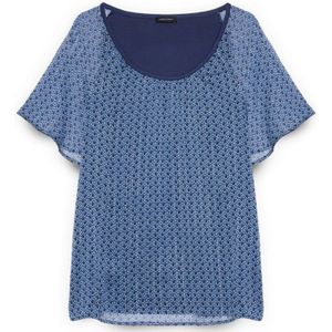 Fiorella Rubino, Dames, Blouses & Shirts, Blauw, Maat: XS Viscose,
