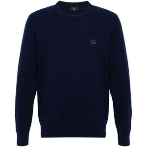 Etro, Heren, Sweatshirts & Hoodies, Blauw, Maat: XL Jersey,